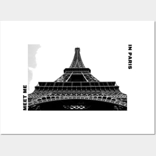 Meet Me in Paris - Black and White Posters and Art